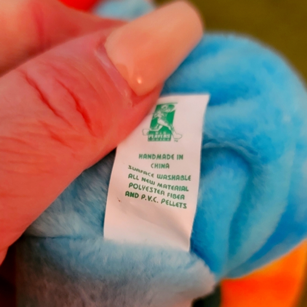 Bamm Beanos Vtg Collectible Ken Griffey Jr. Rainbow Tie Dye Bear #24 1998 9" NW - Picture 7 of 9